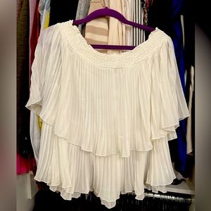 Zara White Off the Shoulder Top